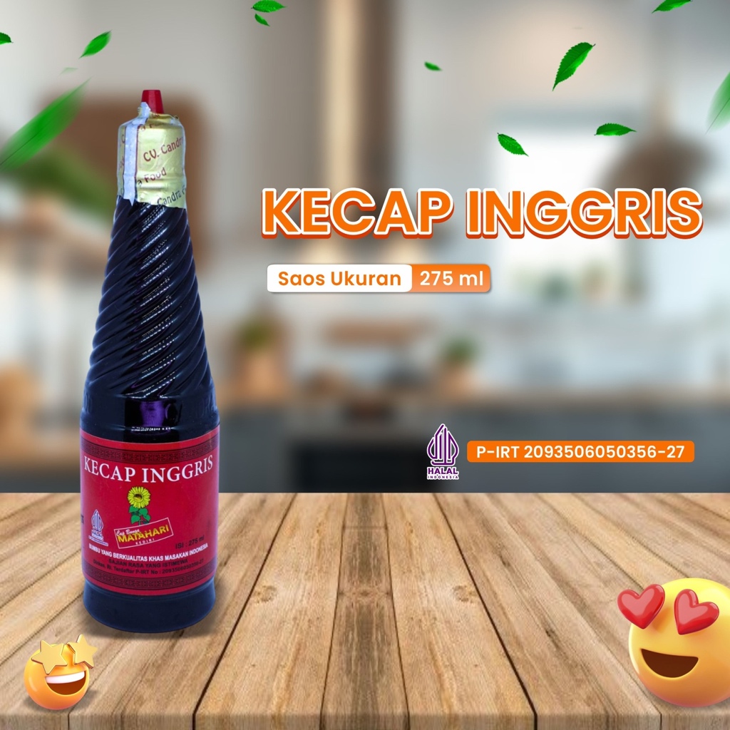 

Kecap Inggris , Saos Inggris , Masakan , Sauce Makanan , Bahan Makanan , CAP BUNGA MATAHARI 275ML