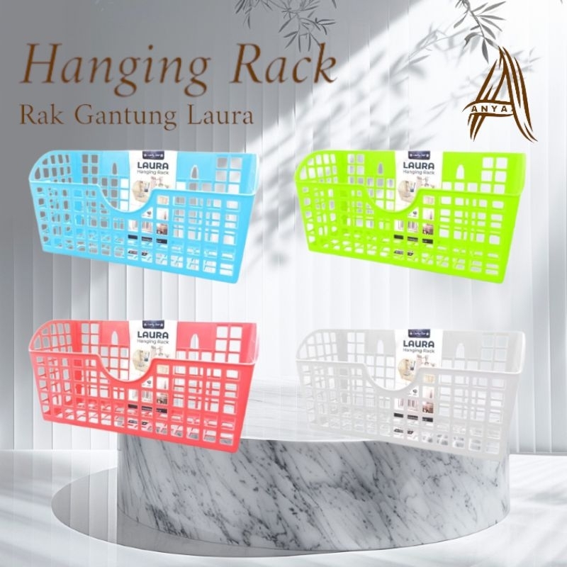 Anya Grosir - Rak Gantung Kamar Mandi Laura , Hanging Rak Serbaguna