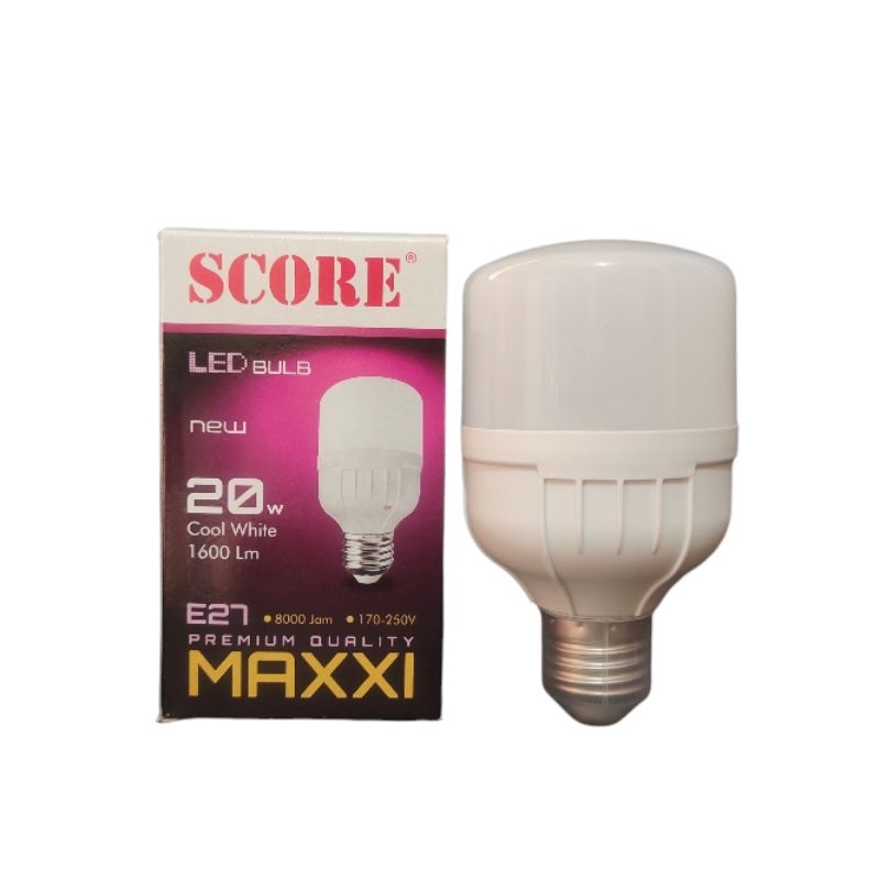 Lampu LED Score Maxxi 20 Watt Putih Bohlam Kapsul