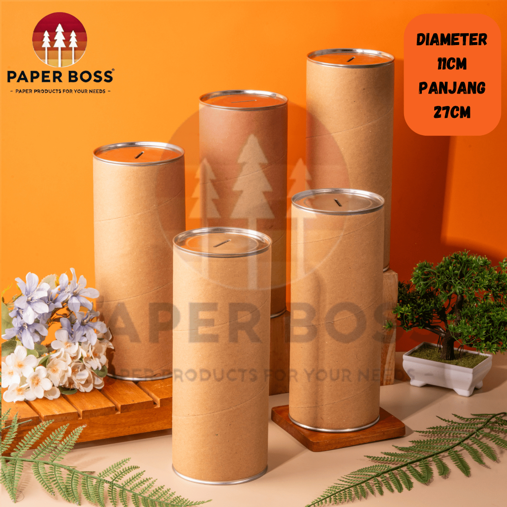 Celengan Kaleng Polos Tanpa Sticker XXL Jumbo TERMURAH SEINDONESIA KOMPOSIT TABUNGAN KECIL PAPERTUBE