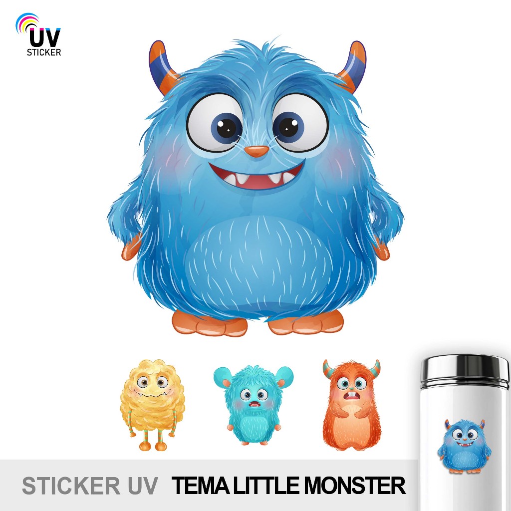 

STIKER UV - TEMA LITTLE MONSTER | STICKER UV, STICKER MOTOR, STICKER MOBIL, STICKER HELM, STICKER TUMBLER, STICKER 3D, STICKER UV DTF BY UVSticker