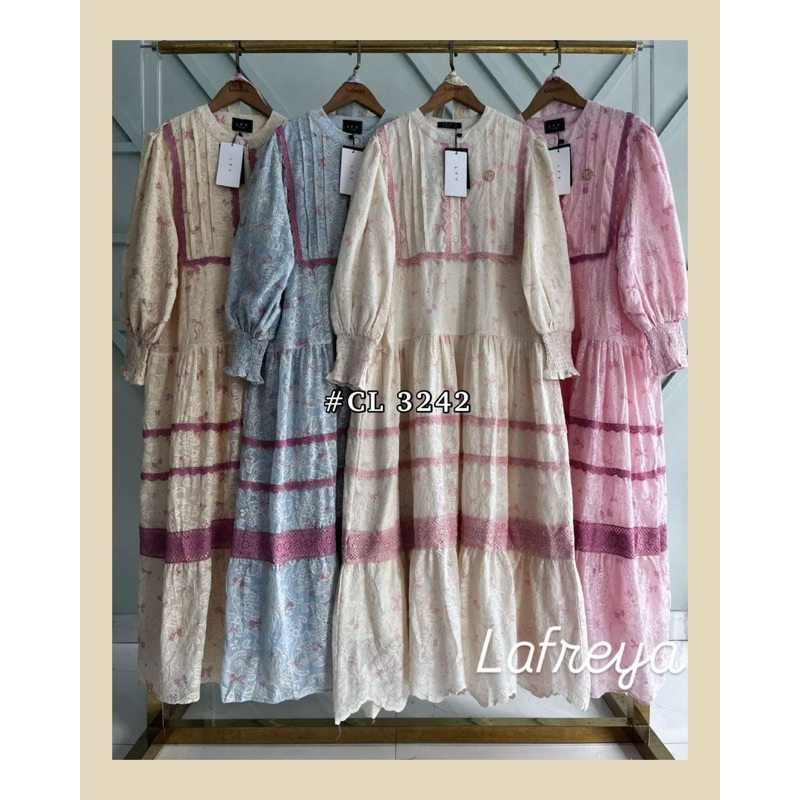 gamis Jihan Lafreya / gamis import timbul LFY