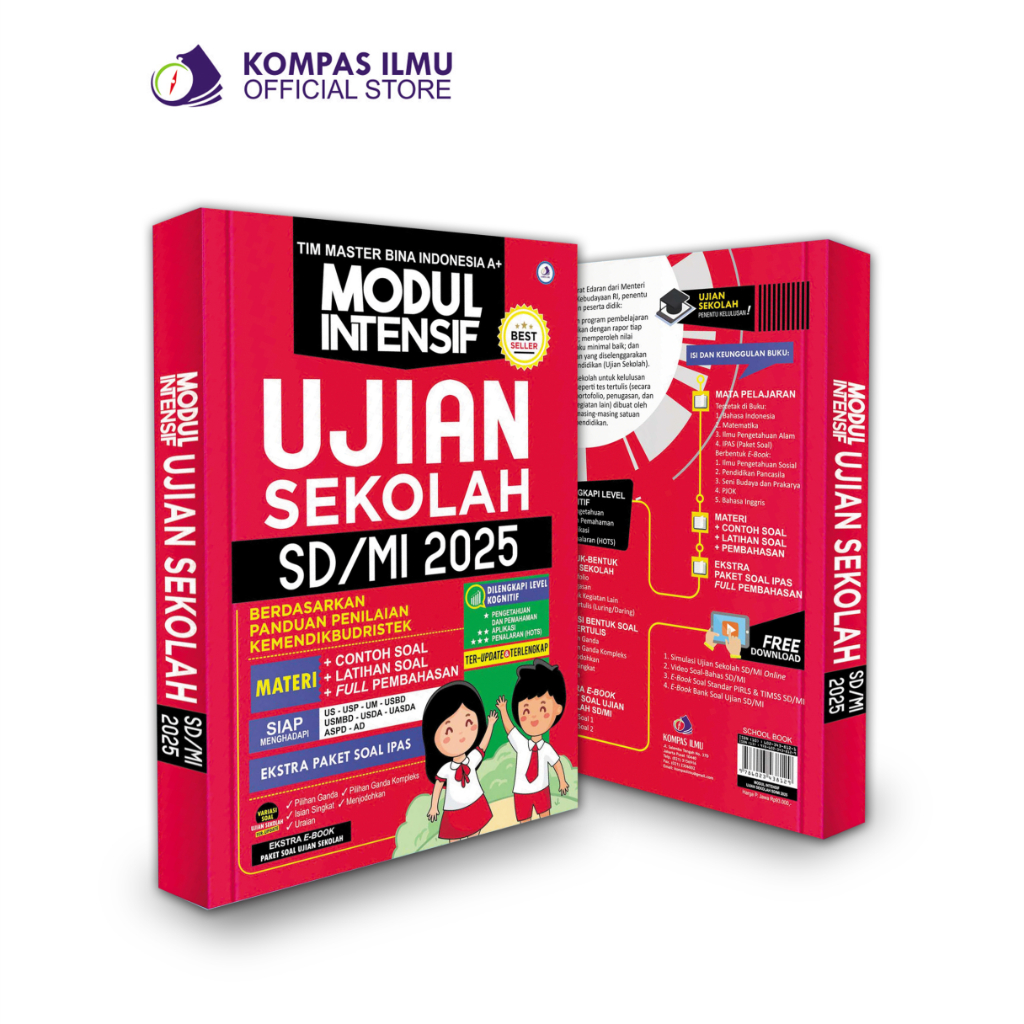 Buku Ujian Sekolah SD/MI 2025 - Modul Intensif Ujian Sekolah SD/MI 2025