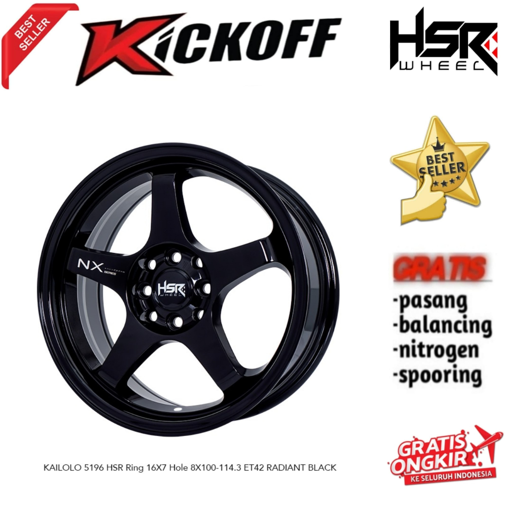 VELG RACING BINTANG TE37 r16 HSR ORIGINAL KAILOLO BISA BUAT MOBIL BRIO JAZZ SIGRA AYLA DLL