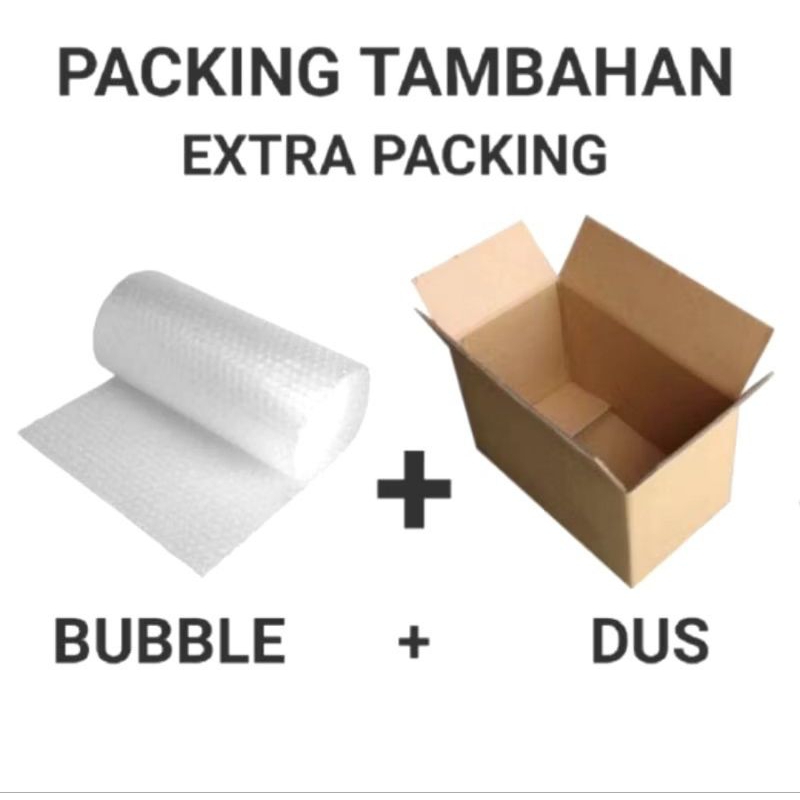 

Tambahan Packing / Pengaman packing Bubble wrap + Karton
