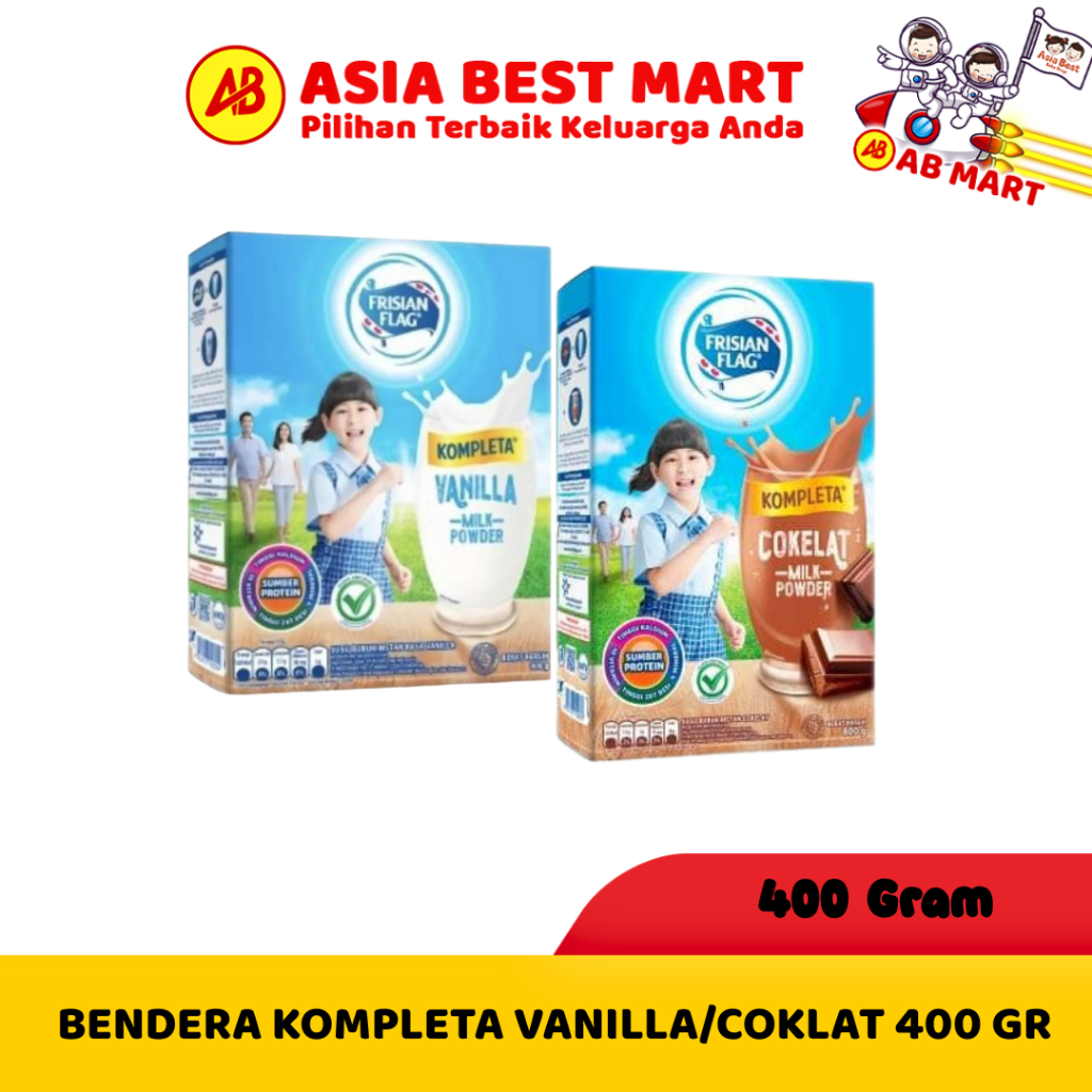 

Frisian Flag / Bendera Kompleta Cokelat Vanila 400 Gr Susu Bubuk
