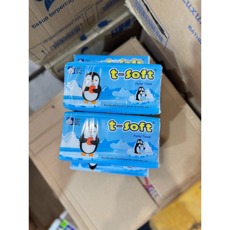 T-SOFT FACIAL TISSUE 250SHEETS 2ply