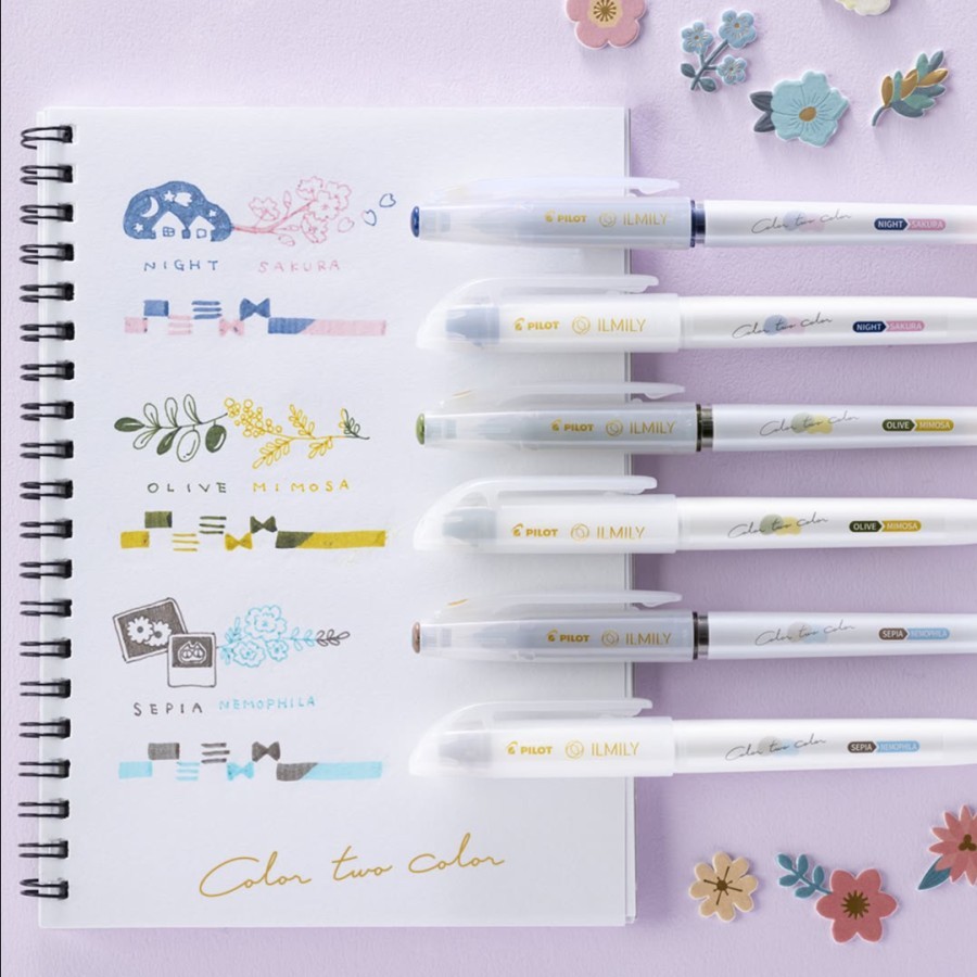 

Pilot ILMILY FriXion Color Changing Two Tone Gel Ink Pen Highlighter 0.4mm Limited Edition