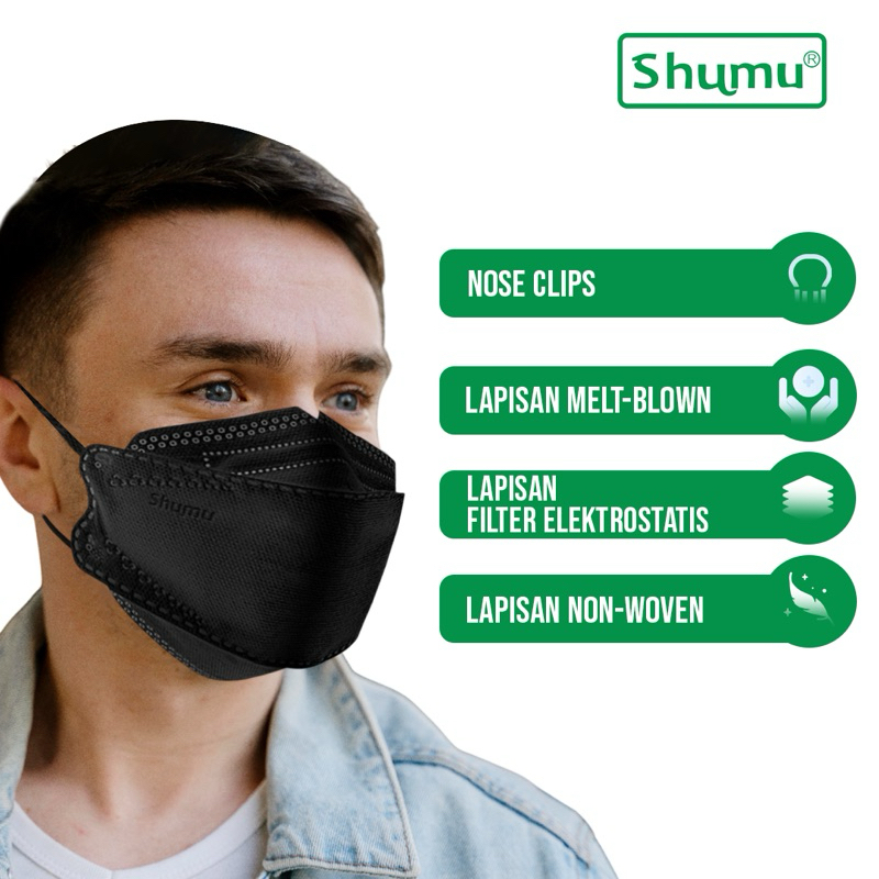 SHUMU Masker KF94 5Ply Isi 10Pcs Original