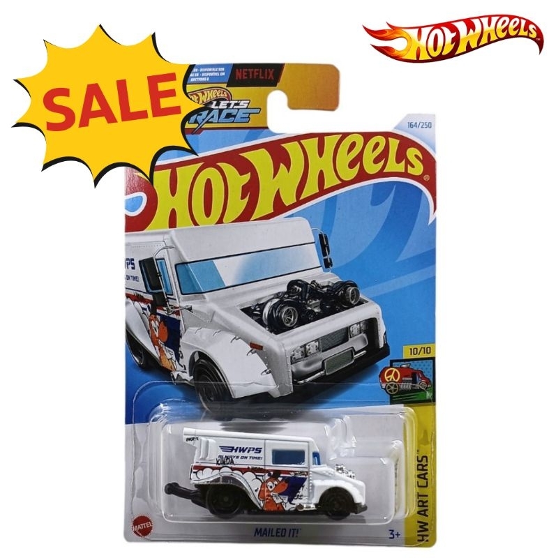 Hot wheels Mailed it white
