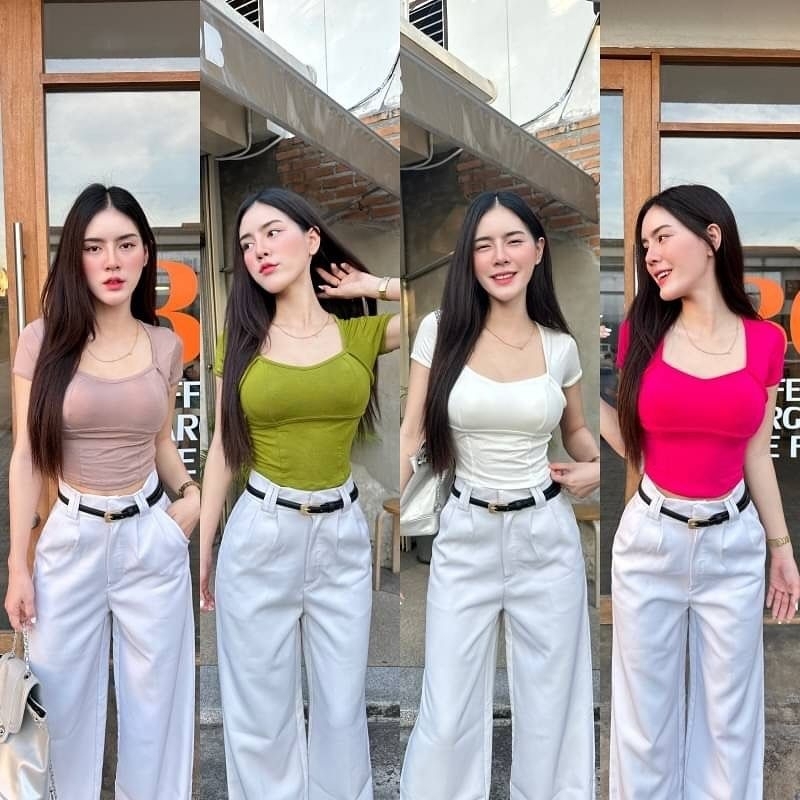 LASARA - LS6256 Vexana Top Import BKK Atasan Crop Top Import Atasan Wanita Baju Crop Baju Bangkok Ba