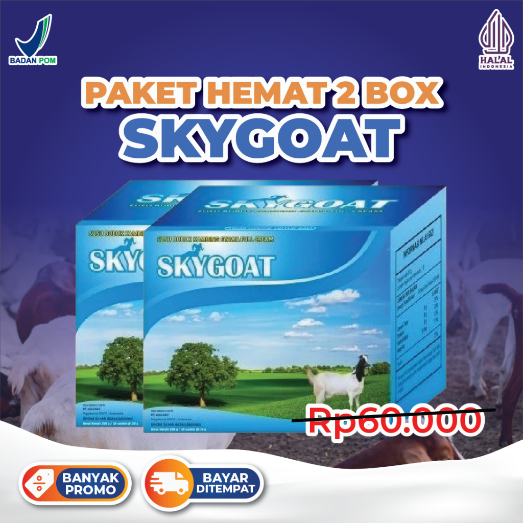 

Skygoat Hemat Paket 2 Box Susu Kambing Etawa Original