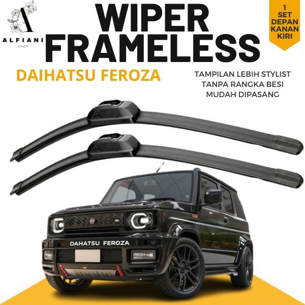 WIPER DAIHATSU FEROZA WIPER DAIHATSU FEROZA DEPAN FRAMELESS SATU SET KANAN KIRI