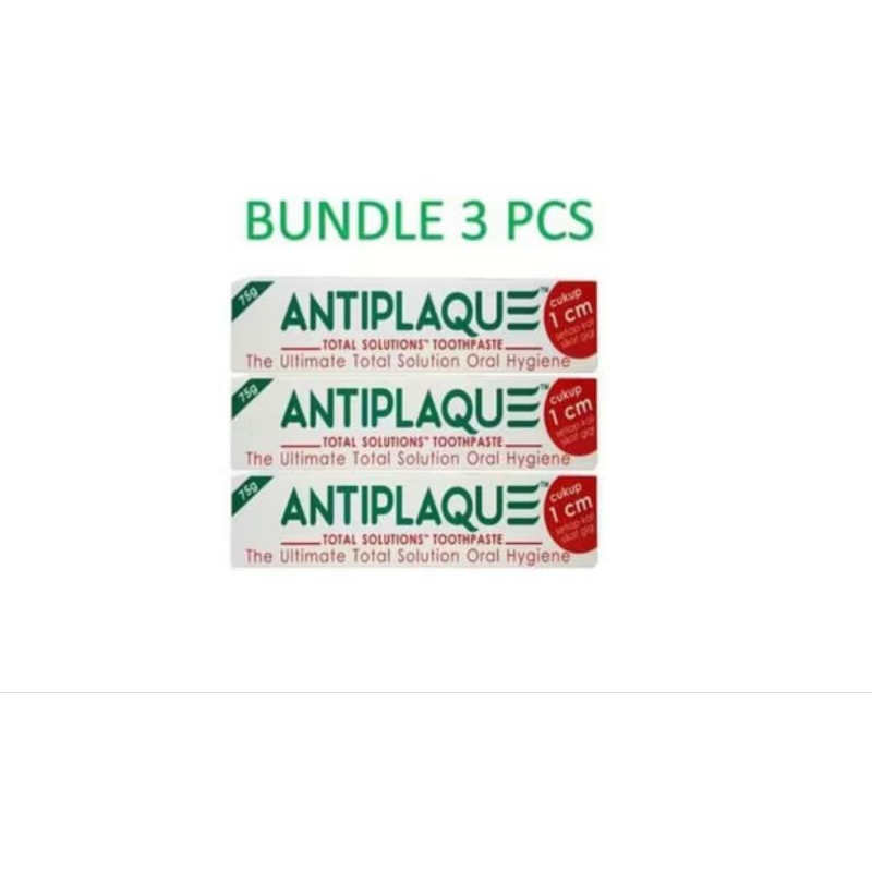 ANTIPLAQUE TOOTHPASTE PASTA GIGI 75GR×3