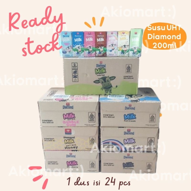 

Susu UHT Diamond Milk 200 ml 1 dus / karton isi 24 pcs
