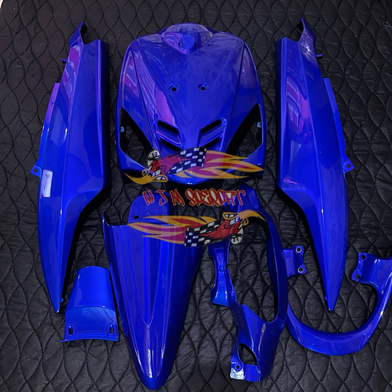 COVER FULL BODY HALUS YAMAHA MIO SPORTY WARNA BIRU CANDY + BEHEL AMORE (CAT CUSTOM)