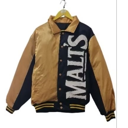Jaket Varsity Vintage MALT'S Reversible Unisex Beli 1 dapat 2 Size L Preloved