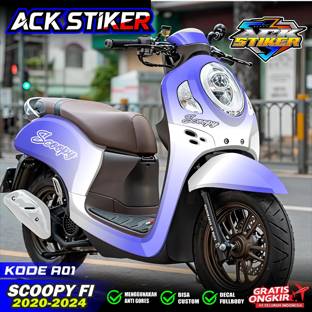 (PROMO COD) TERBARU Decal Sticker Motor Scoopy New 2021 2022 2023 2024 Full Body - Sticker Skotlet V