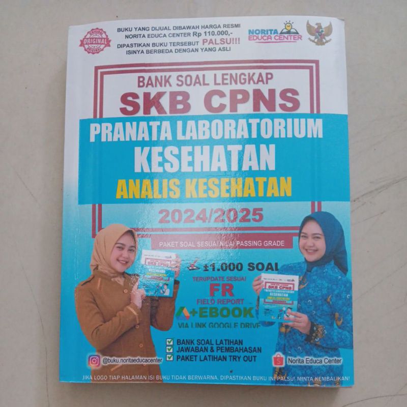 Buku Bank Soal SKB CPNS Pranata Laboratorium Kesehatan (Analis Kesehatan) Norita Educa Center NEW