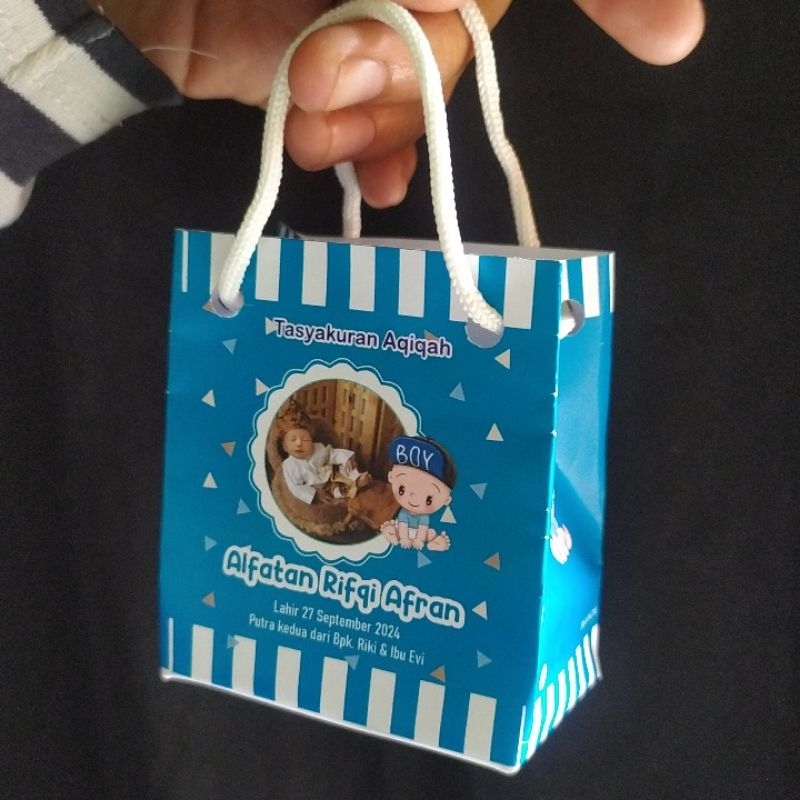 Tempat telur aqiqah / khitanan (TIDAK READY) model papper bag custom