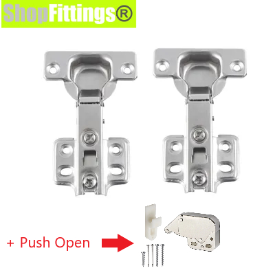 Engsel Sendok Lurus Pintu Lemari Push Open Include Minilatch Mini Keces 35mm X1Pair
