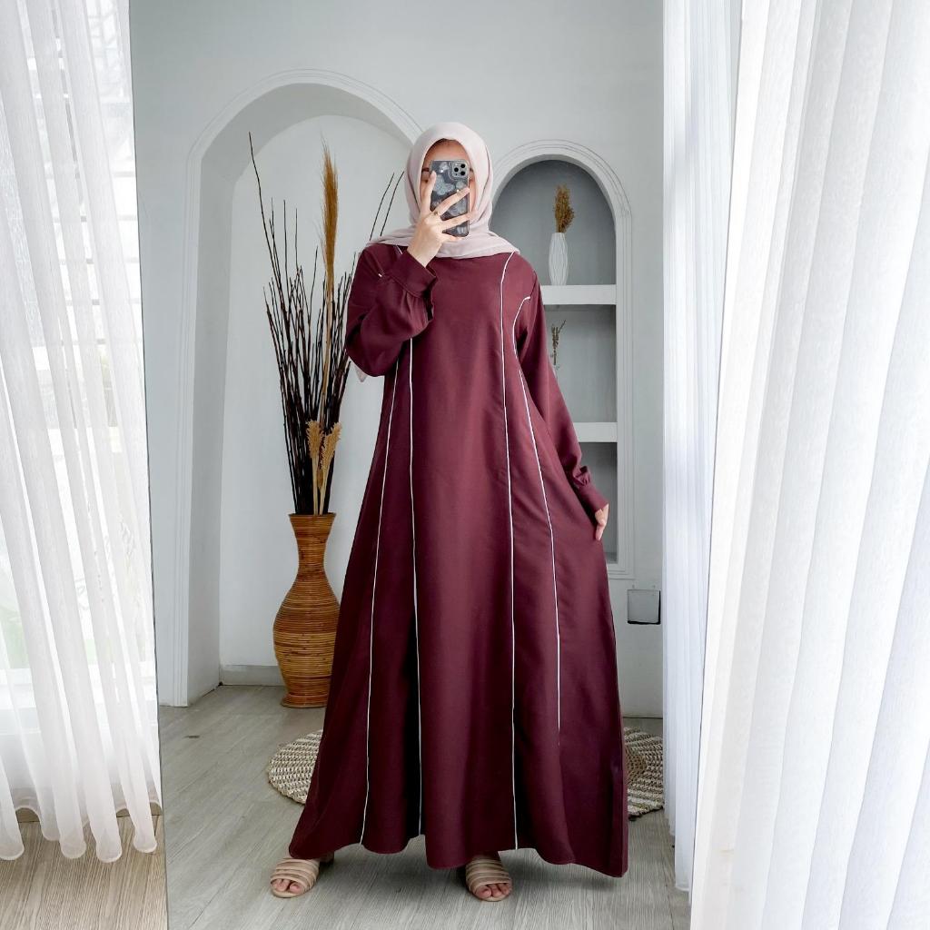 Gamis Polos Premium Original Branded Gamis Terbaru Remaja 2021 Kekinian Gamis Pesta Untuk Kondangan