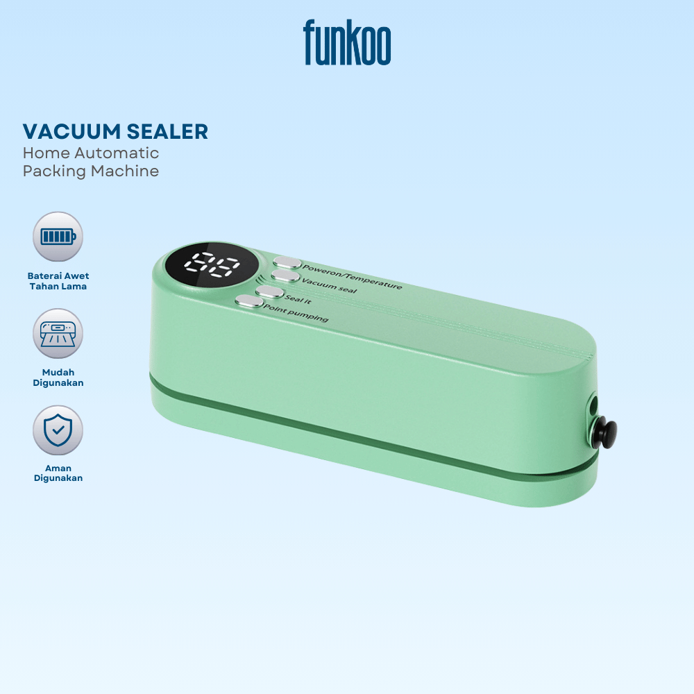 Funkoo Vacuum Sealer Frozen Food Mesin Pengemas Makanan Fresh / Frozen Food Packing Machine