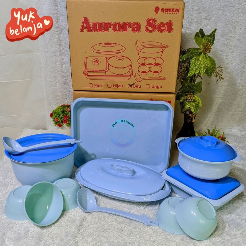 Set Prasmanan Aurora 12in1 Wadah Sayur Komplit + Nampan Kitchenware - Alat Dapur