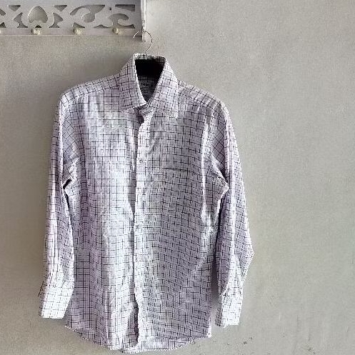 kemeja pria kotak kotak TM LEWIN second SIZE M