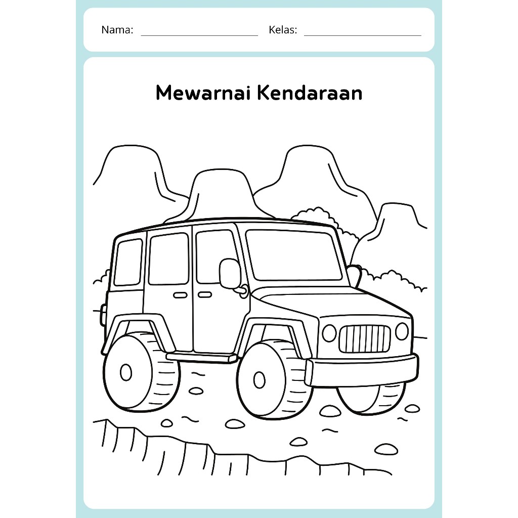 

Printable mewarnai untuk anak tema kendaraan file pdf