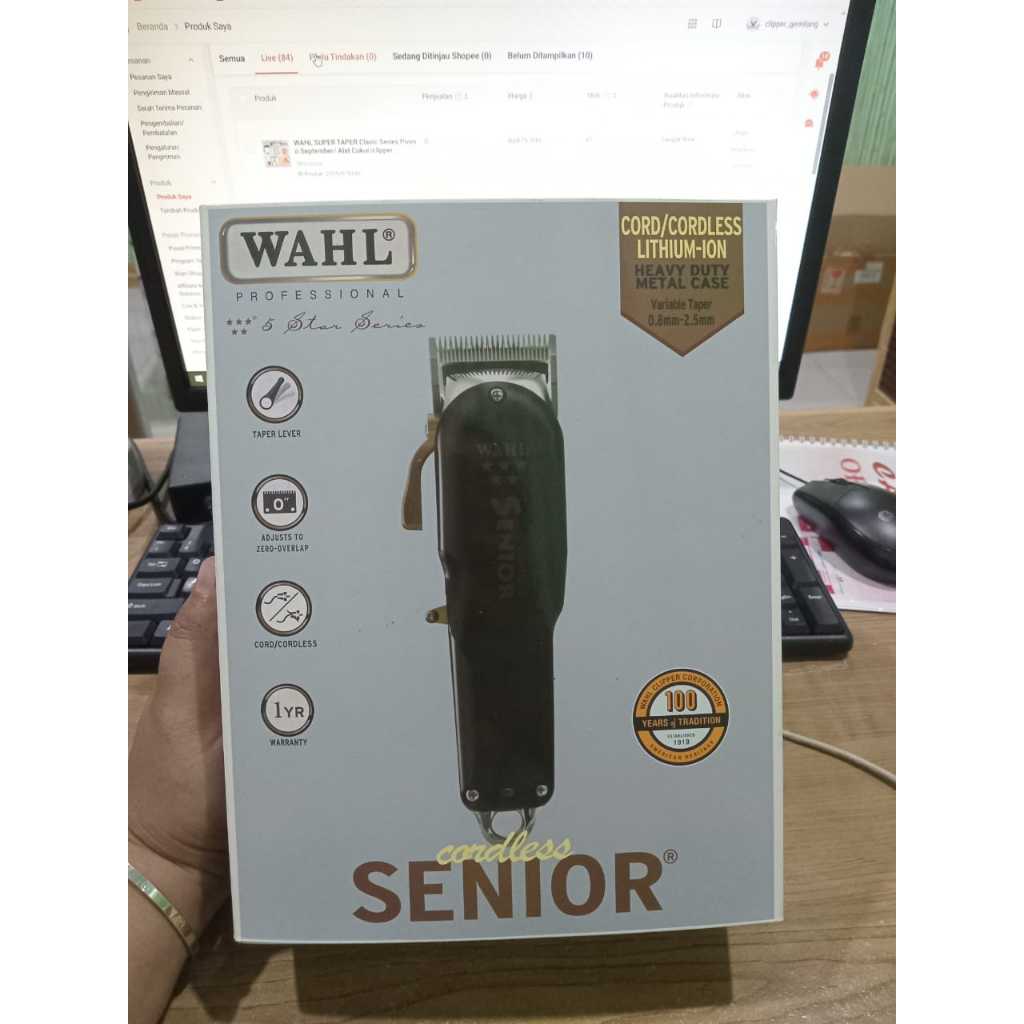 CLIPPER WAHL SENIOR CORDLESS ORIGINAL USA Cover LAMA/ Alat cukur elektric