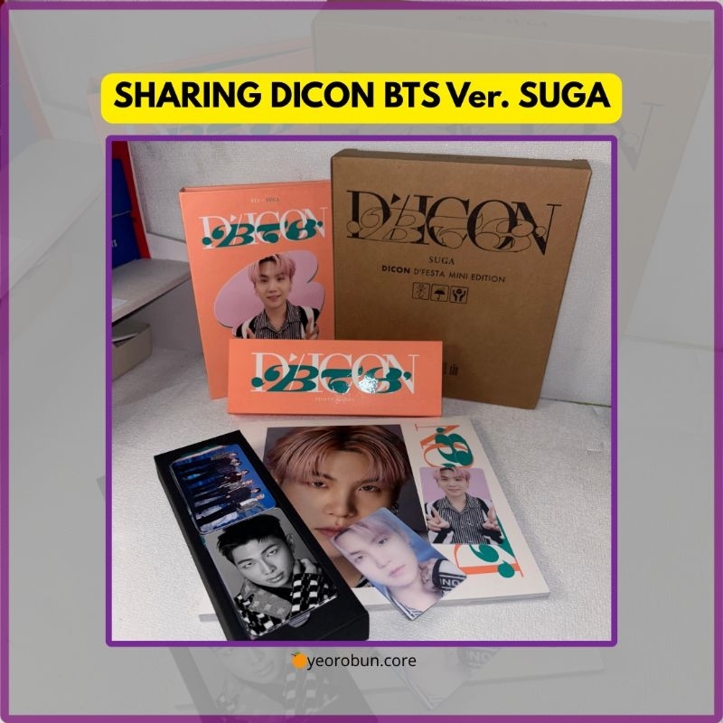 Sharing DICON BTS Ver. Suga Official Lenticular Special Card Binder Photobook