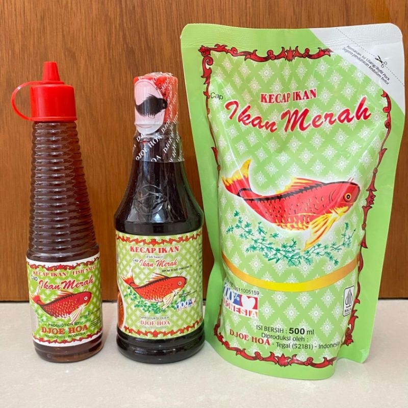 

[BEST SELLER] KECAP ASIN IKAN MERAH DJOE HOA BOTOL 140ml, BOTOL 225ml, dan POUCH 500ml
