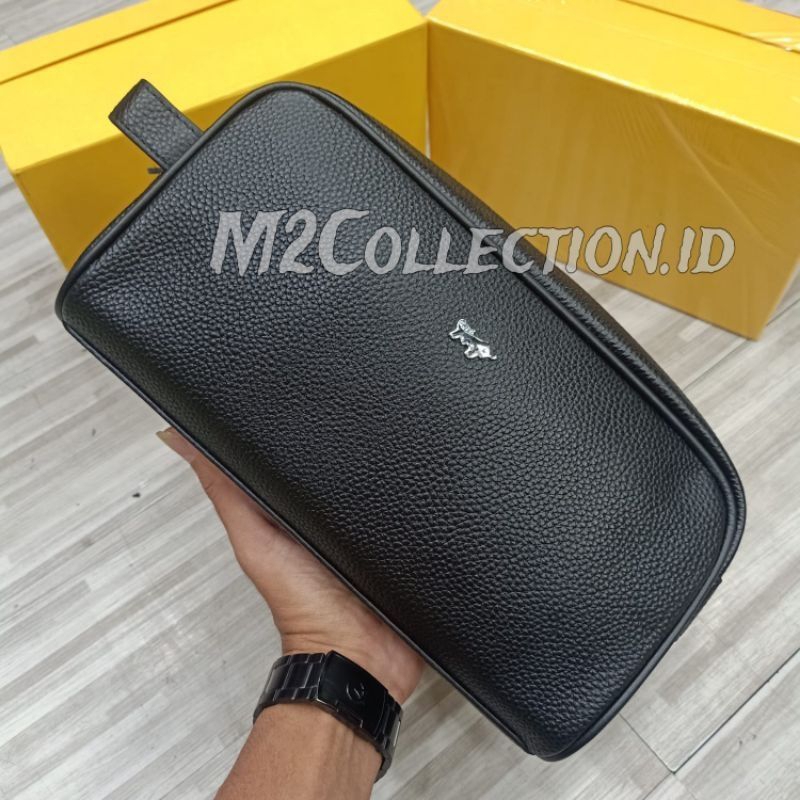 Pouch Bag Braun Buffel Leather Handbag Tas tangan kulit import
