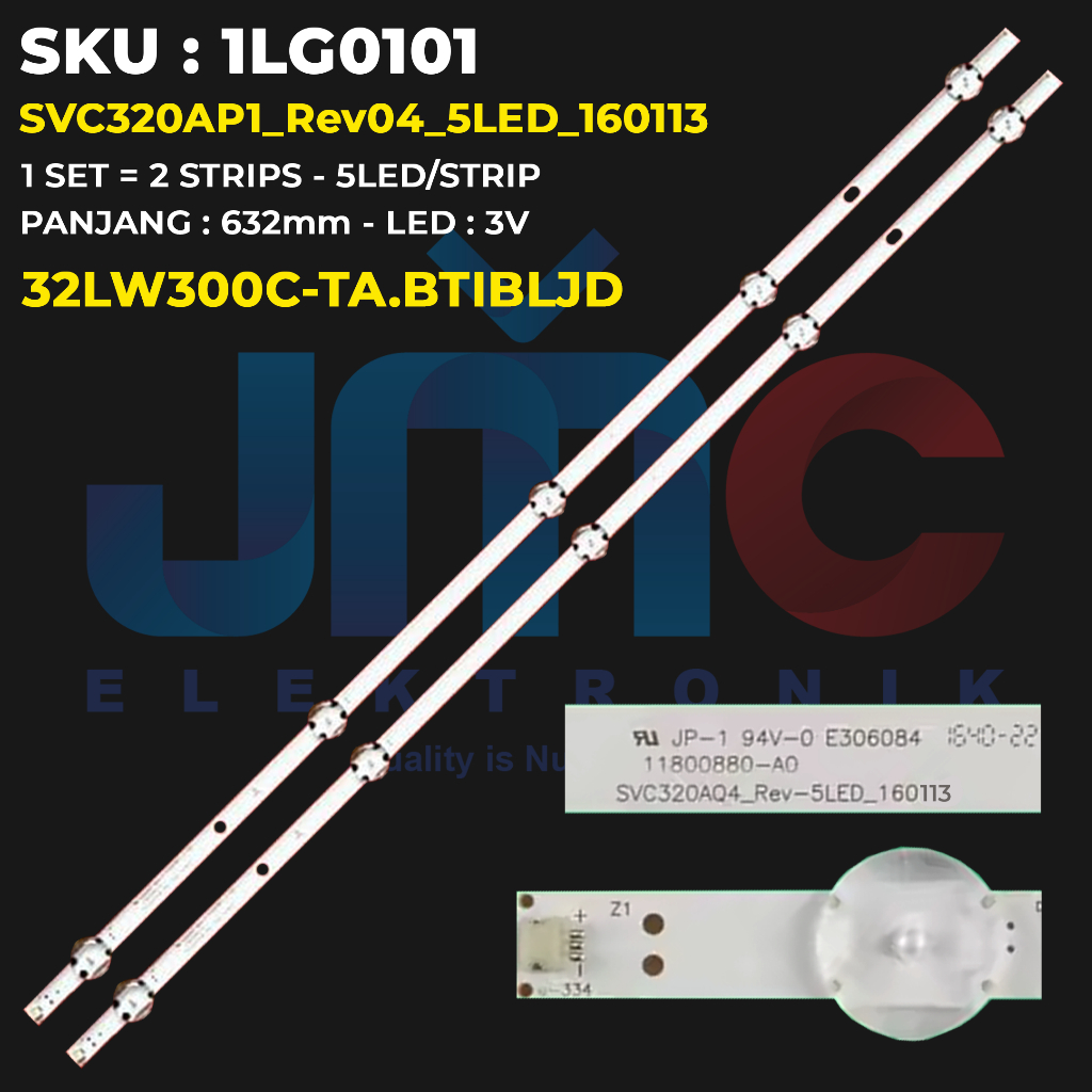 Backlight TV LG 32 Inch 32LW300C-TA.BTIBLJD SVC320AP1_Rev04_5LED_160113