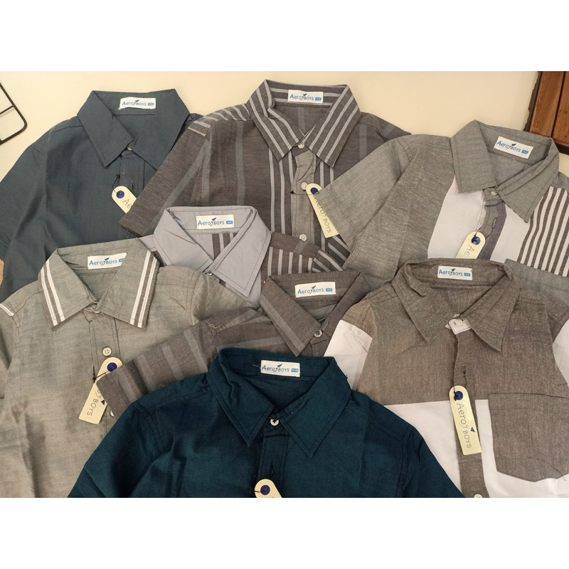 KEMEJA ANAK BRAND AERO BOYS ORIGINAL ANAK LAKI-LAKI/ COWO USIA 3 TAHUN-12 TAHUN