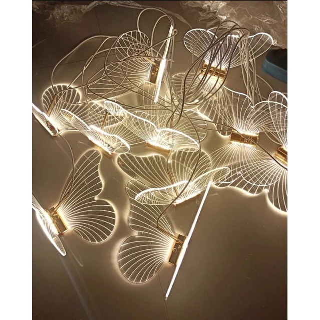 LAMPU KUPU-KUPU GANTUNG DEKORASI/LAMPU KUPU-KUPU HIAS/1SET ISI 10 LAMPU