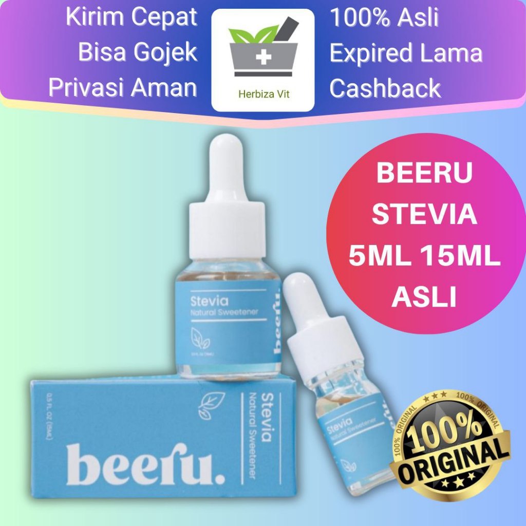 

Beeru Stevia Natural Sweetener Pemanis Alami 0 Kalori 5ml 15ml