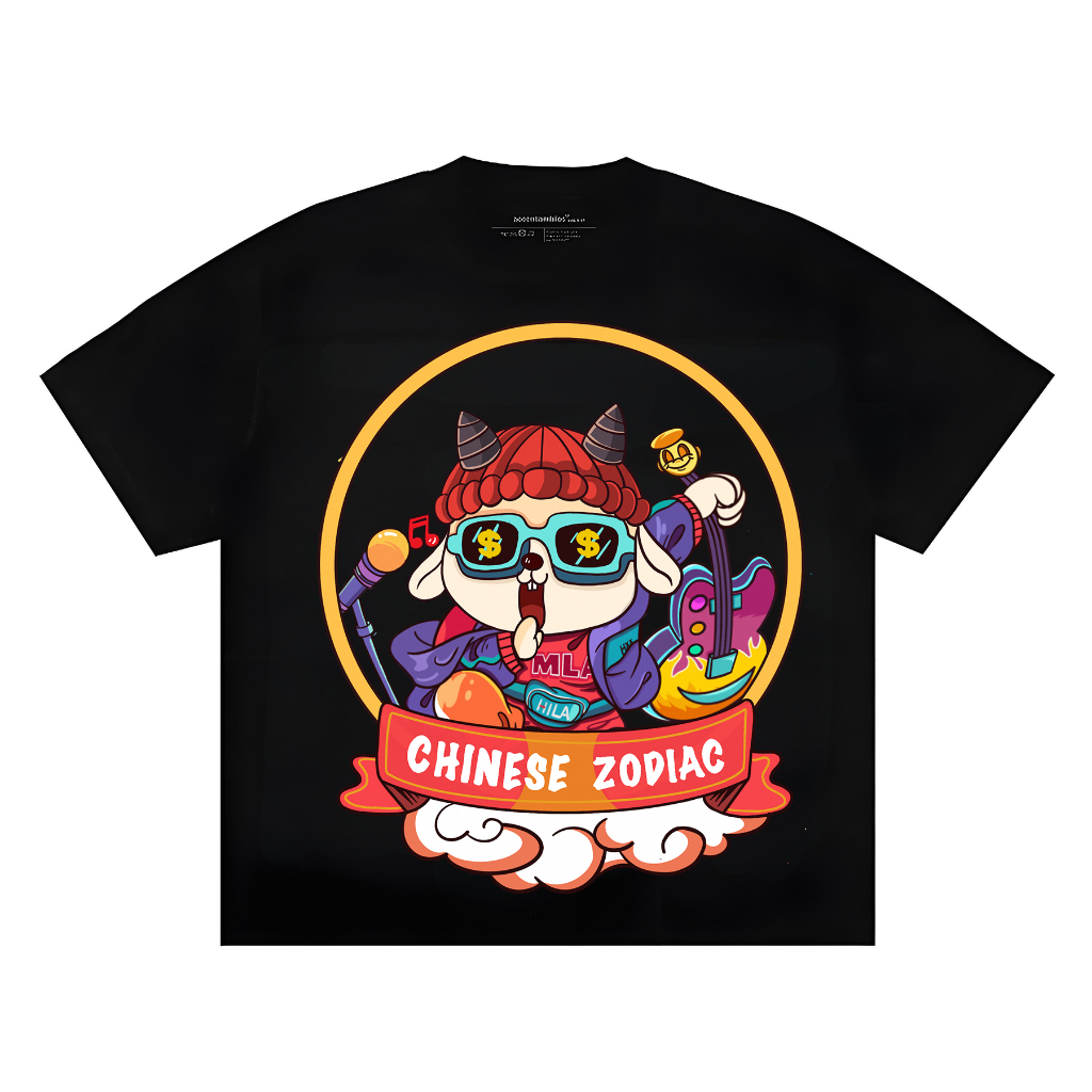 Kaos pria butik Korea berkualitas tinggi - sablon DTG resolusi tinggi / luntur yang bisa dicuci deng
