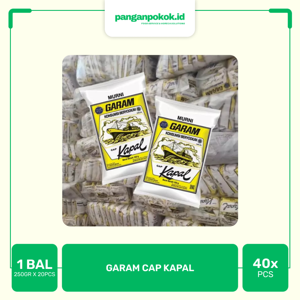 

Garam Dapur Cap Kapal - 250g (40pcs)