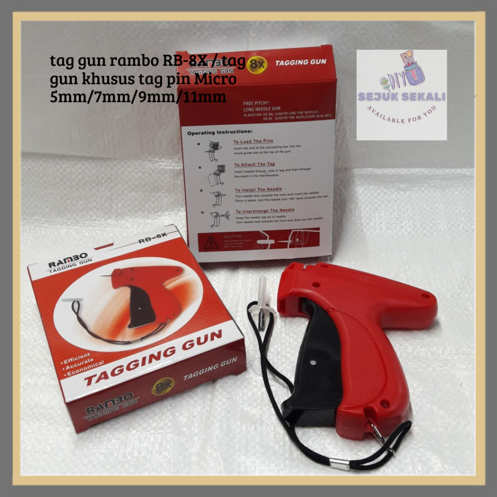 

tag gun rambo RB-8X / tag gun khusus tag pin Micro 5mm/7mm/9mm/11mm
