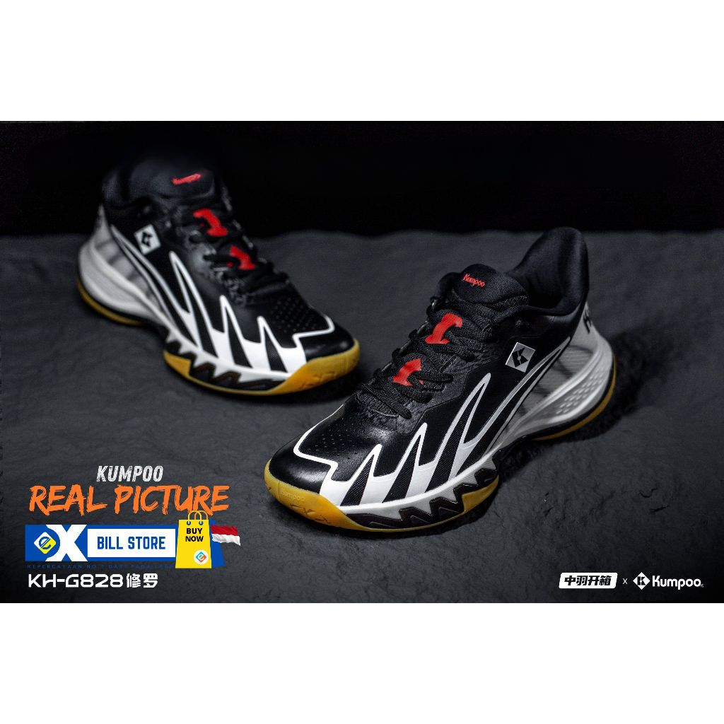 Exbill Sepatu Badminton KUMPOO KH-G828 dengan Teknologi Superkritis & ACF Original Ringan & Anti Lel
