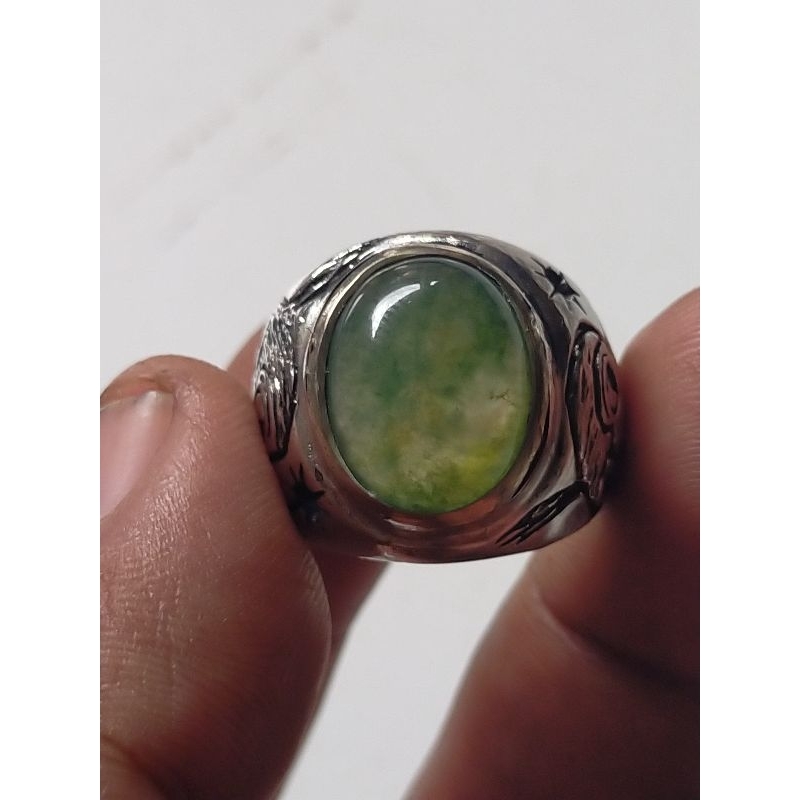 BATU NATURAL HIJAU LUMUT GARUT