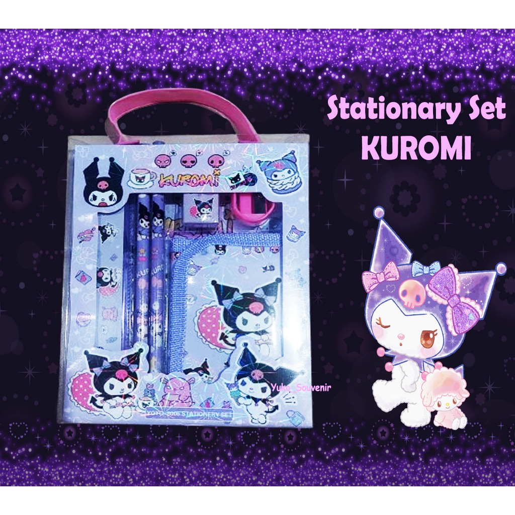 

D3W! Stationary Set Kuromi Paket Belajar Kuromi Alat Tulis Set Kuromi Sanrio Lengkap Dengan Dompet