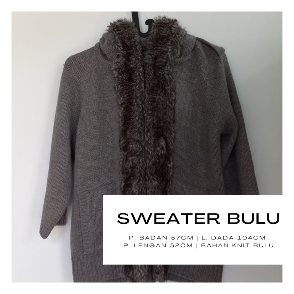 Preloved Sweater Knitwear Bulu Rajut | Cardigan Rajut