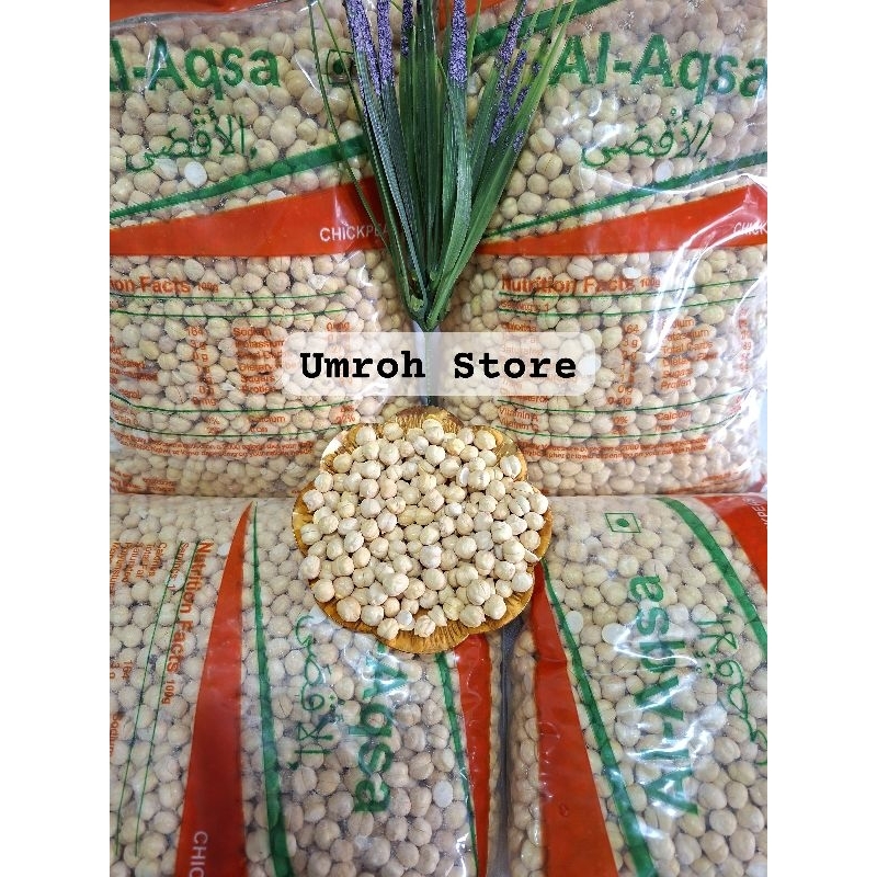

Kacang Arab 1 Kg Exp. Januari 2027/Kabuli/Chick peas/ceci (sudah matang) Garing Renyah Oleh Oleh Haji Umroh