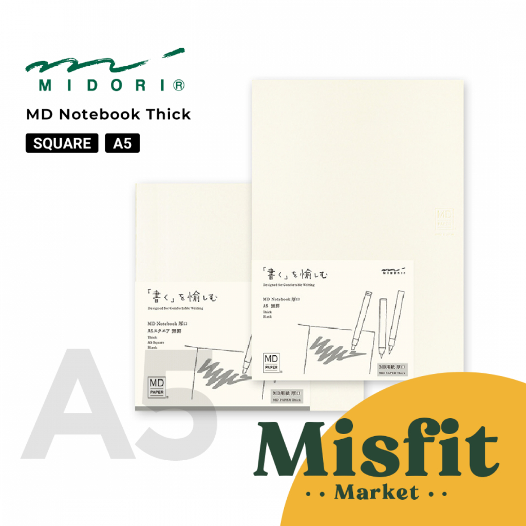 

Midori MD Notebook A5 Thick Plain Square Drawing Pad Sketchbook