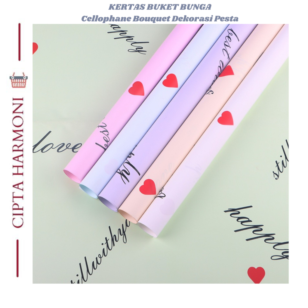 

Kertas Buket Bunga Cellophane Flower Wrapping Paper Bouquet Bunga Dekorasi Pesta Florist KB090