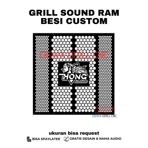 Grill Sound RAM Besi Custom Line Array 12inch Bebas Desain