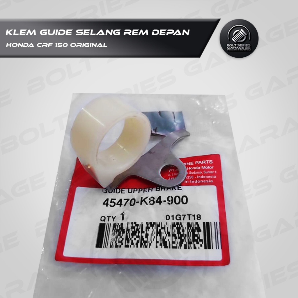Klem Guide Selang Rem Depan Bagian Atas Honda CRF 150 Original